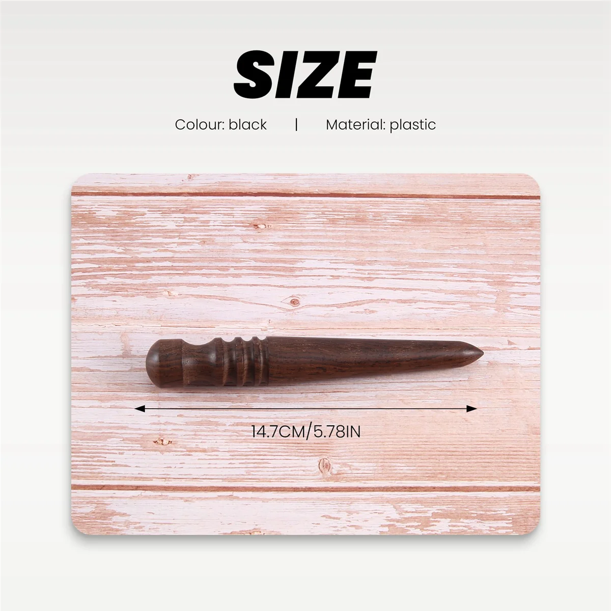 Wooden Leather Burnisher Tool - Tapered Edge Slicker Features 4 Grooves for Burnishing of Various Thicknesses