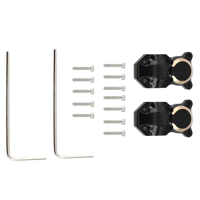 

2Pcs Metal Brass Front and Rear Axles Diff Cover for 1/24 RC Crawler Car Axial SCX24 90081 AXI00001 Upgrade Parts