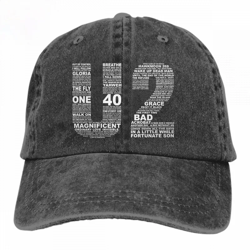 

2020 Best Selling U2 Band Hat Fashion Adjustable Denim Cap Baseball Cap Unisex