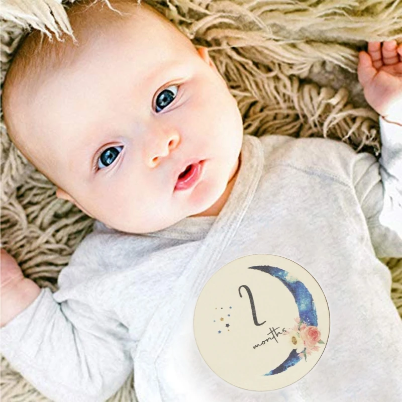 

6 шт., деревянные открытки для новорожденных