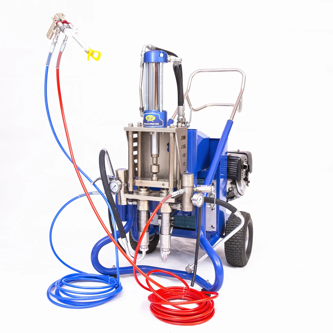 

Double Nozzle Dual Heads Two Component Airless Powered Spray Gun PT-2033 Plural Component Sprayer