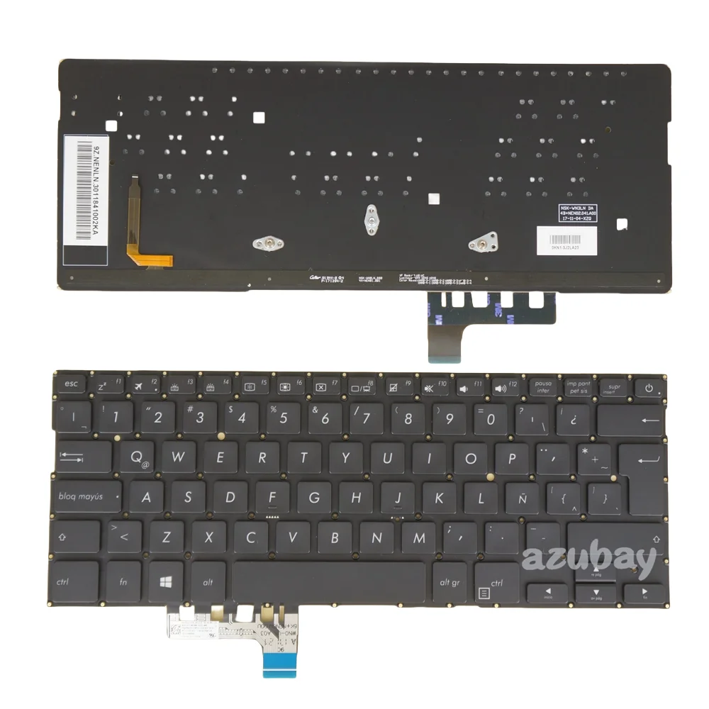 Фото Испанская/Ла Клавиатура для ноутбука Asus 0Knb0-262Cla00 0Kn1-3J2La23 Nsk-Wn31E 9Z.Nenbu.31E, Zenbook 13 Ux331Fa Ux331Fal Ux331Ua Ux331Un Ux331Ual, с подсветкой №1