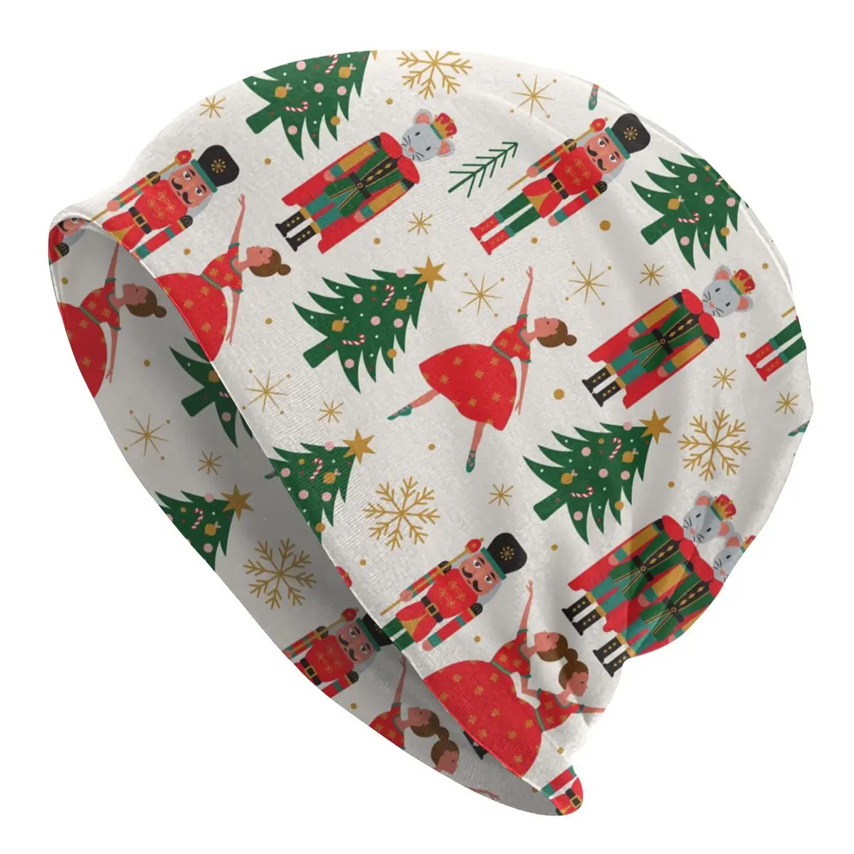 

Nutcracker And Ballerina Bonnet Beanie Knitted Hats Hip Hop Unisex Adult Christmas Pattern Warm Winter Skullies Beanies Cap