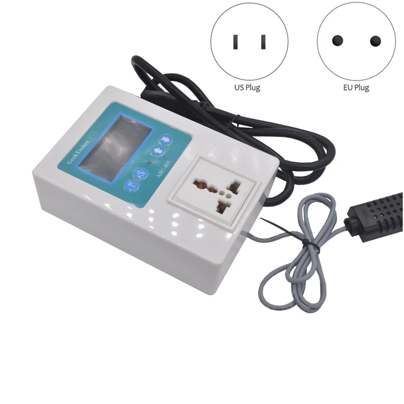 

Цифровой контроллер температуры и влажности с ЖК-дисплеем, 240-В переменного тока, таймер, датчик SHT20, зонд для термостата инкубатора