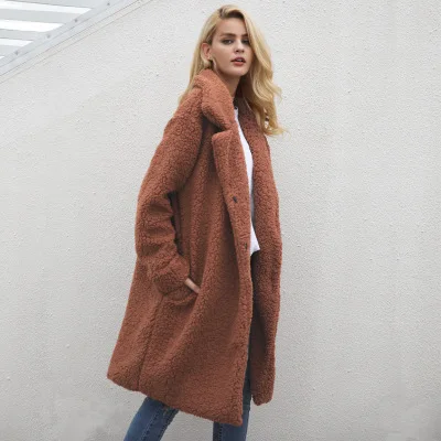 Fashion Coat In Autumn  Winter 2022 Long Faux Fur Coat Women's Casual Coat  Fluffy Jacket  Fur Coat Women Basic Causal Lady Top
