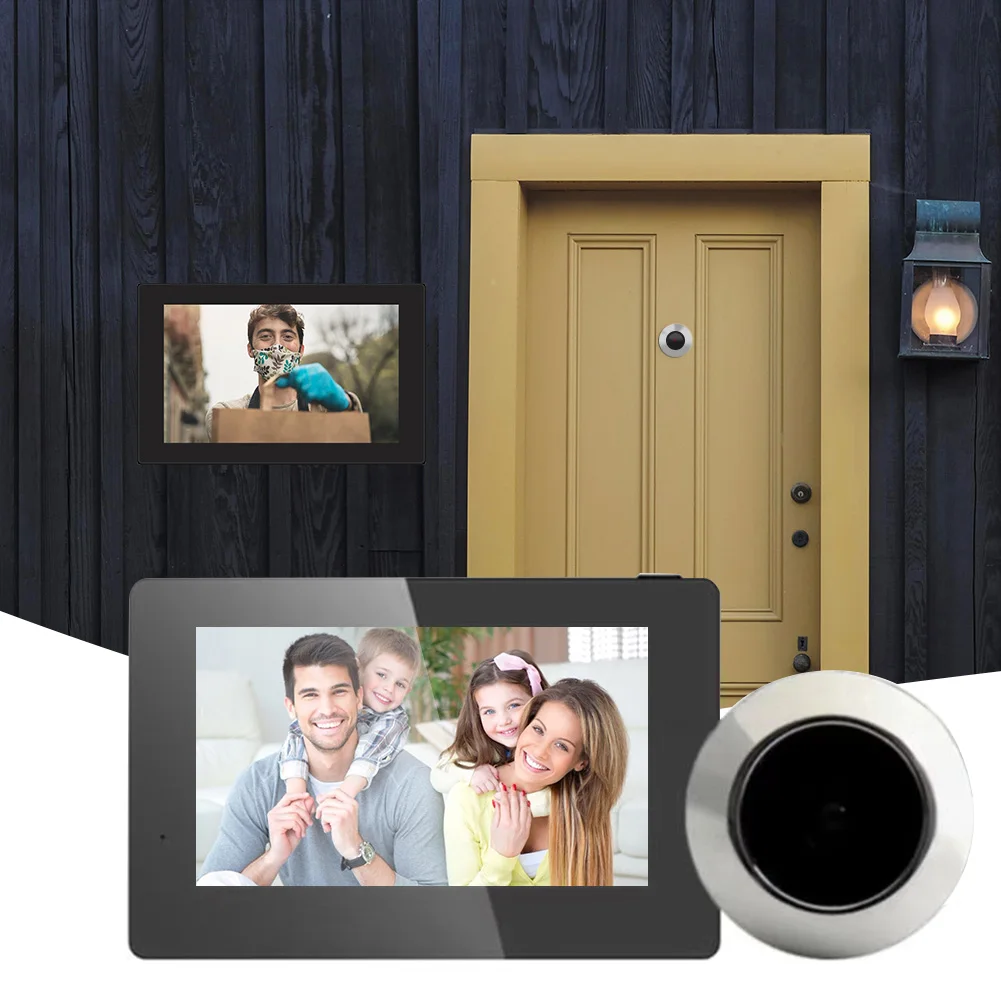 

4.3inch Electronic Door Camera Anti-theft Visual Doorbell Energy-saving Electronic Peephole Viewer Accessories for Home Outdoor