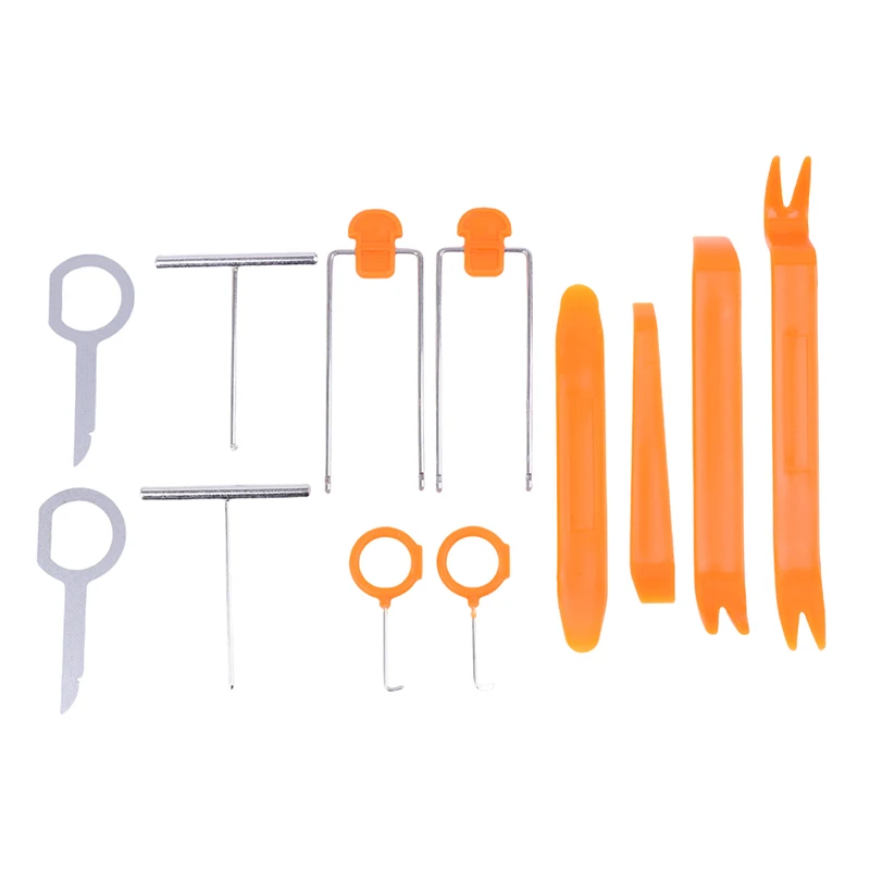 

12pcs Plastic Auto Dismantle Tools Kit Car Radio Door Clip Panel Trim Dash Audio Removal Installer Pry Kit Refit Set Car Repair