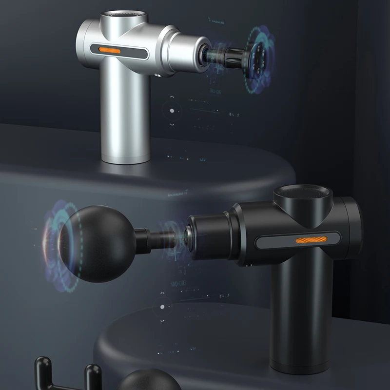 

Мини электрический массажный пистолет с ЖК-дисплеем, портативный перкуссионный Массажер для фасции, глубокие ткани, для мышц тела, для обле...