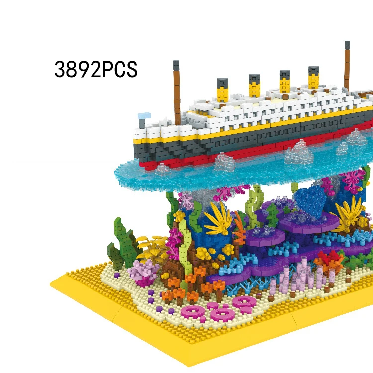 Классическая роскошная модель круизного лайнера Титаник игрушки микро-Алмазный
