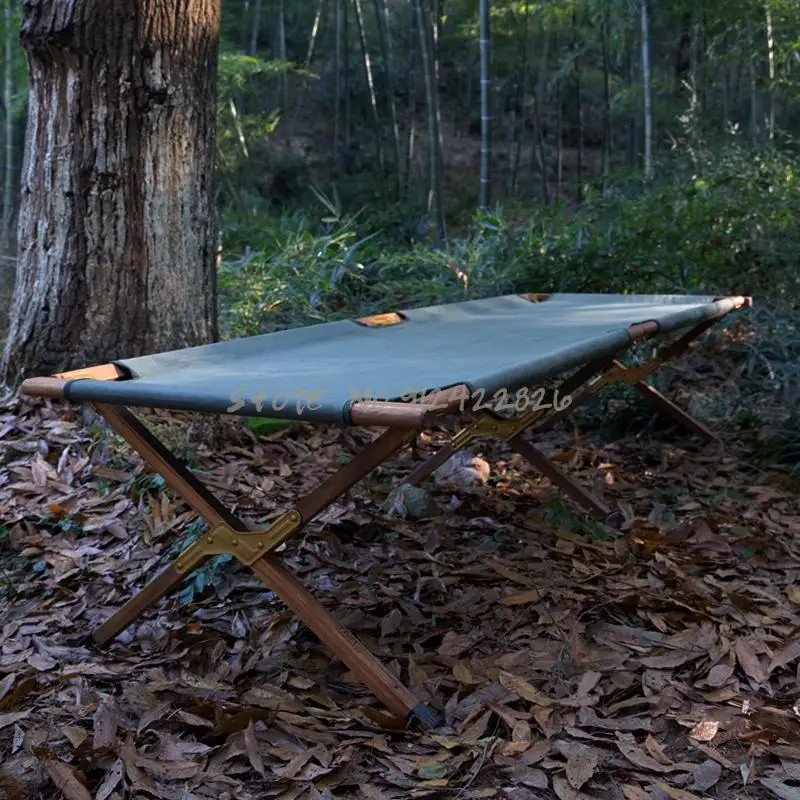 Портативная кровать для кемпинга на открытом воздухе Отдых природе Тиковый офис