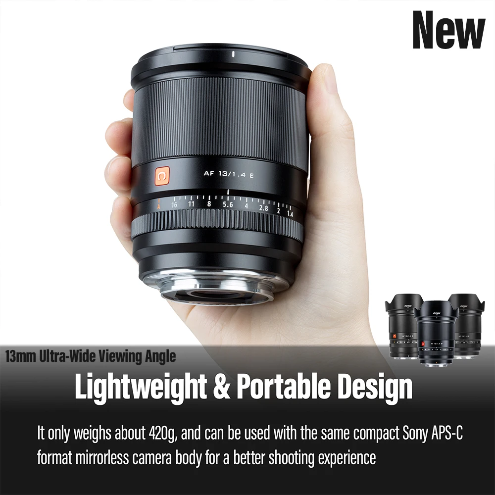 Viltrox 13 мм F1.4 Sony E mount Fujifilm X Nikon Z Mount Lens Автофокус ультра широкоугольный объектив для