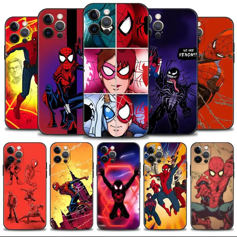 

Marvel Spider Man VS Venom Phone Case For Apple iPhone 14 13 12 11 Pro Max 13 12 Mini XS Max XR X 7 8 6 6S Plus Cover Shell
