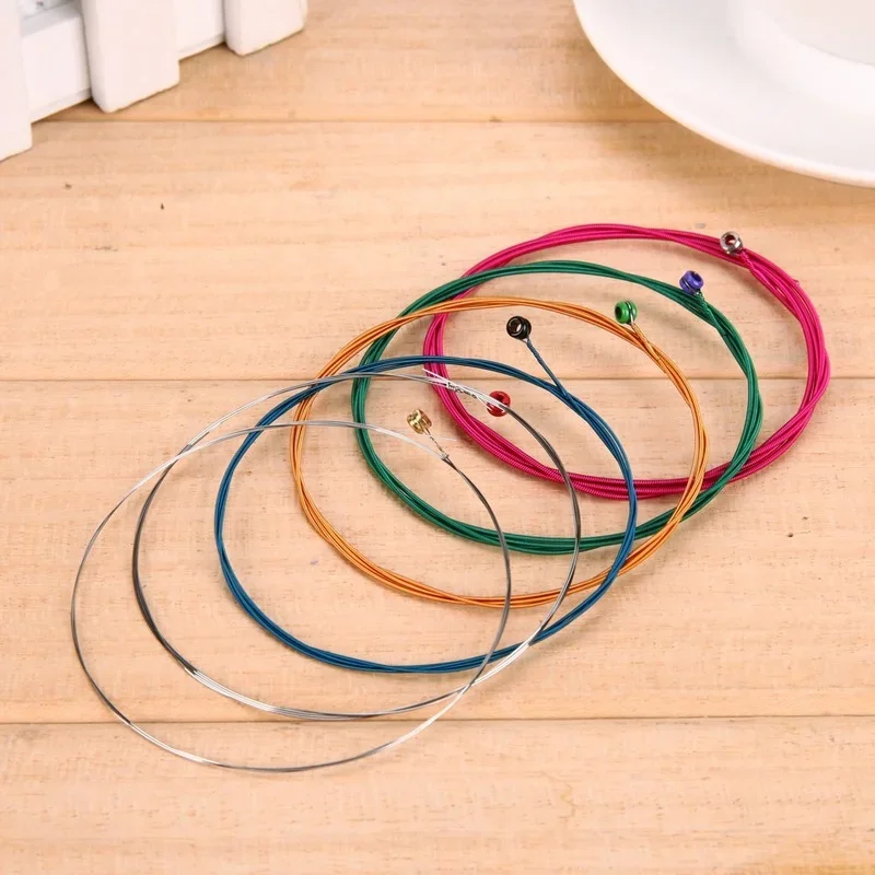 

Acoustic Guitar Strings 6 Pcs/set Steel Guitar Strings E-A Red Brass Rainbow Color Acoustic Folk Guitar Classic Guitar String
