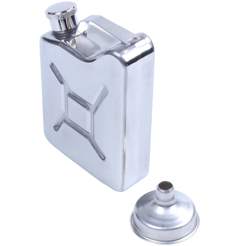 

4X Mini Stainless Steel 5Oz Hip Flask Liquor Whiskey Alcohol Fuel Gas Gasoline Can