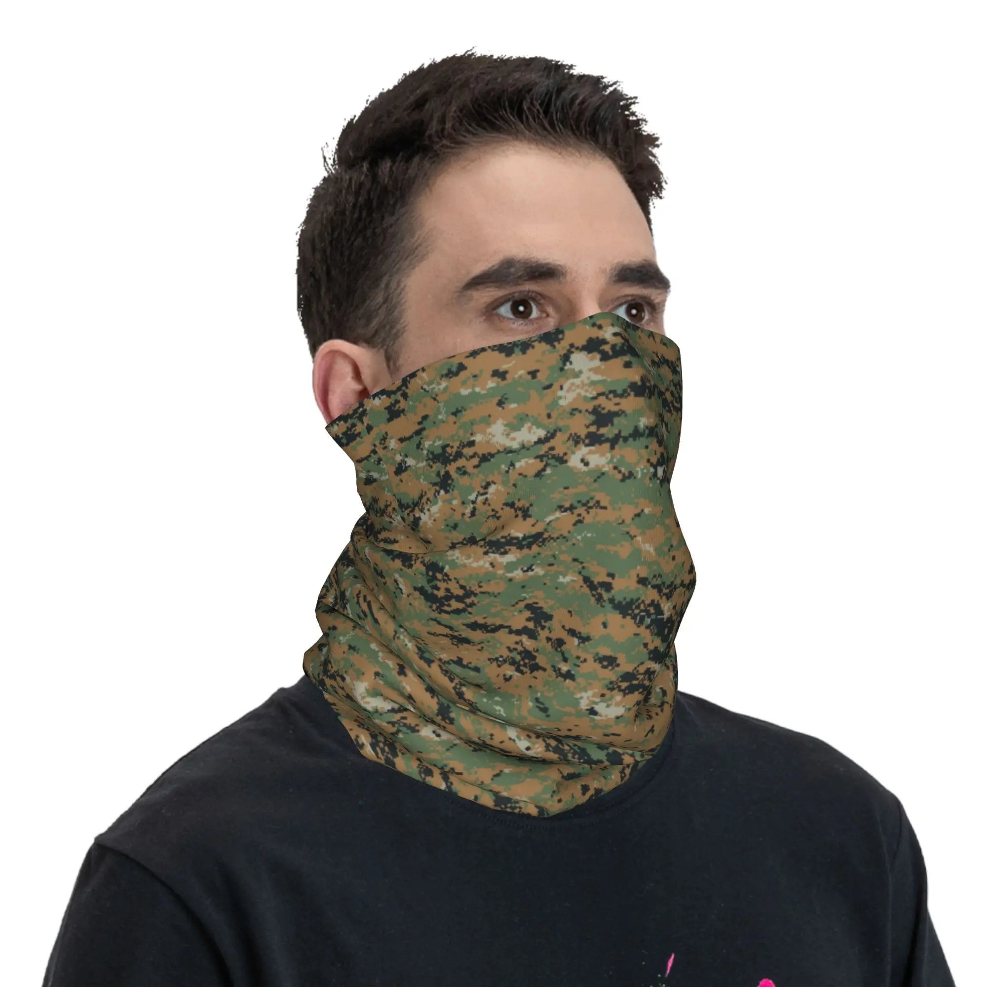 Фото Пользовательские Marpat военные армейские камуфляжные гетры для мужчин и женщин ветрозащитный зимний лесной камуфляжный бандана шарф для лыж №5