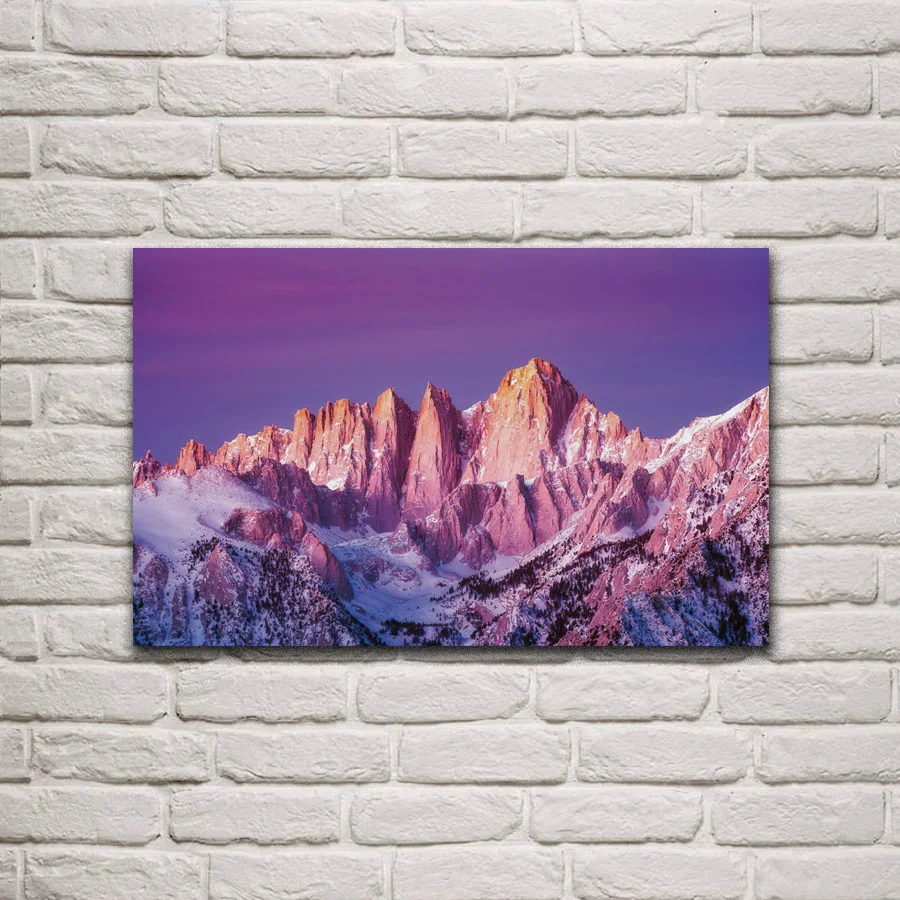 

Peaks of Mount Whitney nature Scenery living room home decoration art fabric posters on wall picture KR432