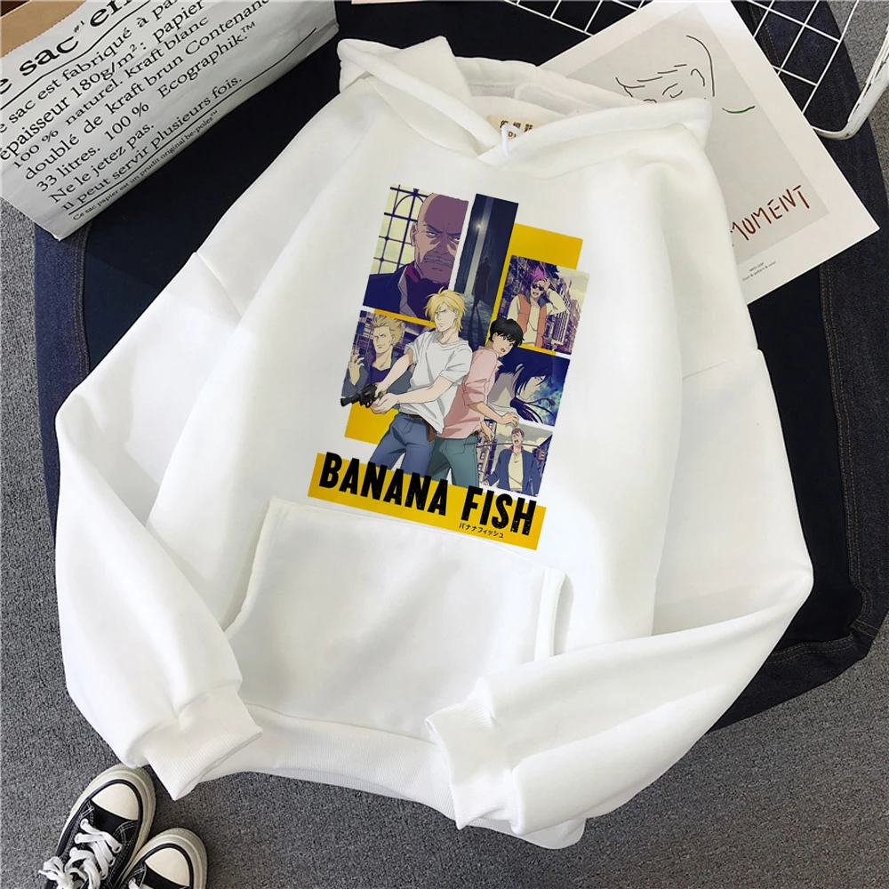 

Banana Fish hoodies women japanese graphic long sleeve top gothic tracksuit Hooded Shirt female aesthetic Hood