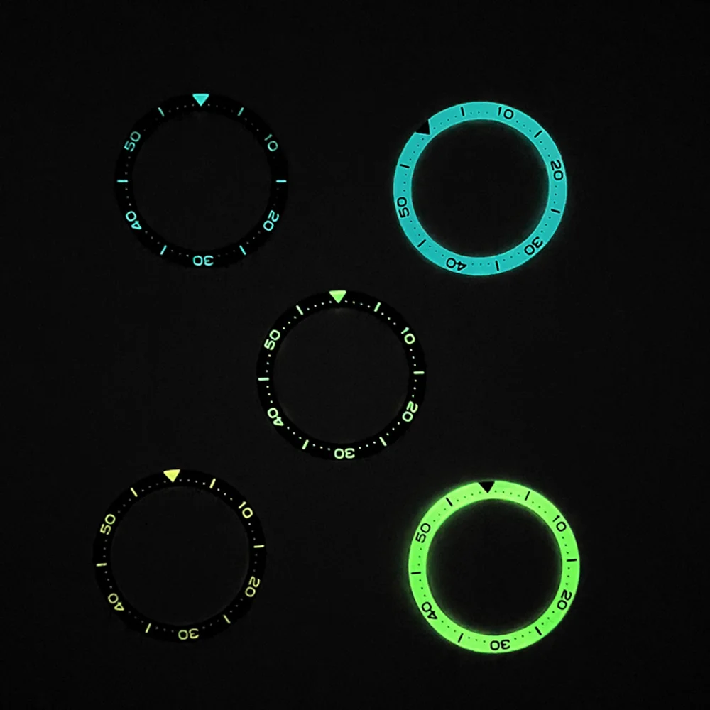 Watch Parts 40.35mm Full Luminous Mineral Glass Watch Bezel Insert Suitable For SBDC053 Watch Case