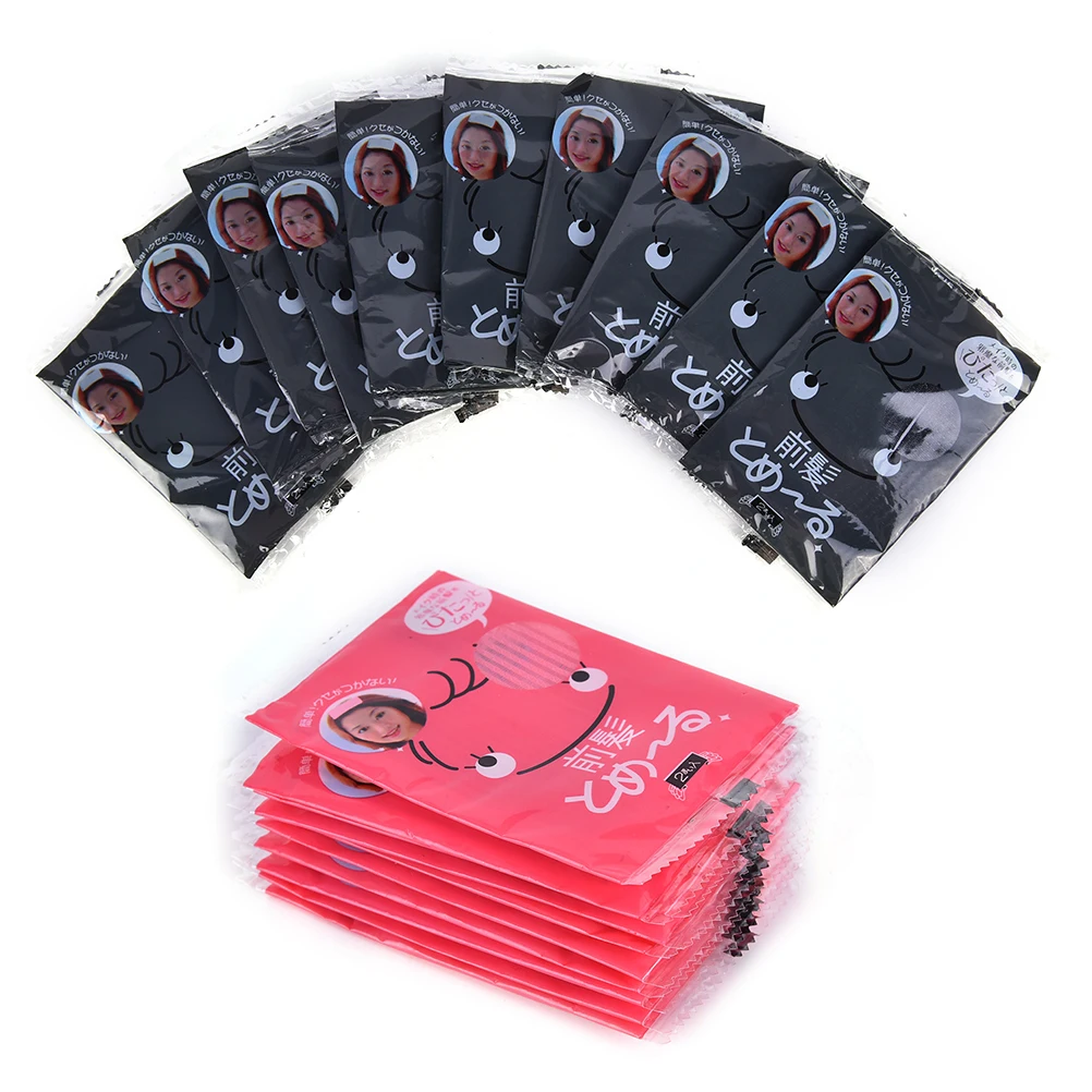 

10PCS Single Package Fashion Bangs Magic Paste Posts Hair Sticker Clip Magic Tape Fringe Hair Bang Patch Stick For Women