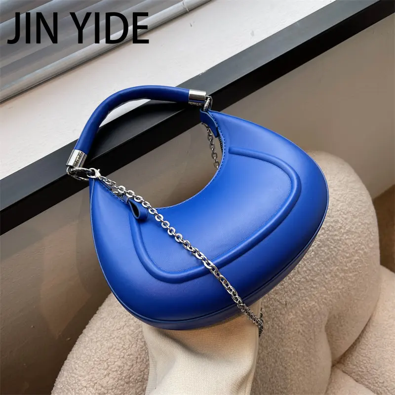 

Half-moon Small PU Leather Armpit Bag with Short Handle 2023 Women Designer Handbags Luxury Chain Ladies Shoulder Crossbody Bag