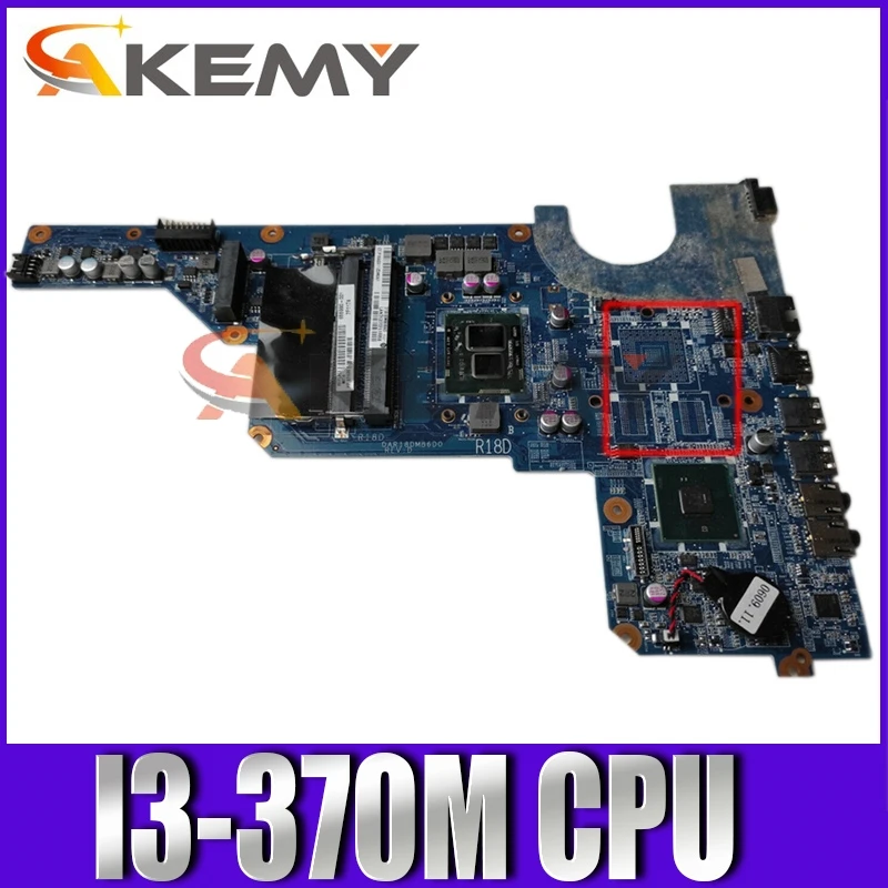 

AKemy laptop Motherboard For HP Pavillion G4 G6 G7 G4-1000 G6-1000 I3-370M Mainboard 655990-001 655990-501 DAR18DM86D0 HM55