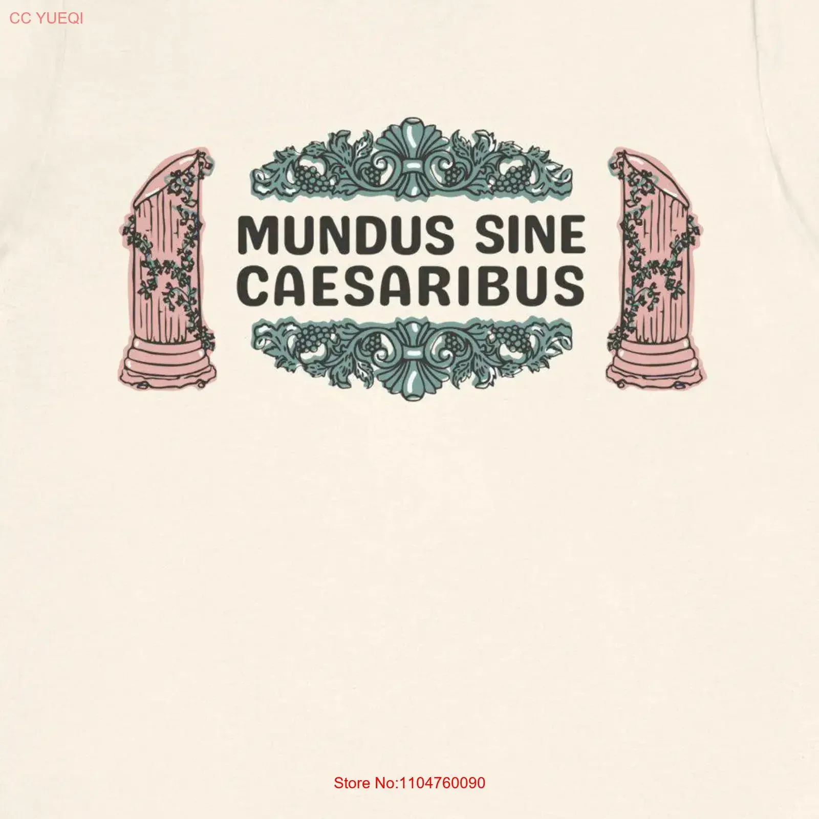Фото Футболка Mundus Sine Caesaribus в классическом римском стиле, для любителей истории, винтажный стиль, must-have. №1