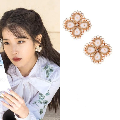 

Женские серьги-капельки в виде цветка Луны, корейский декор, висячие украшения