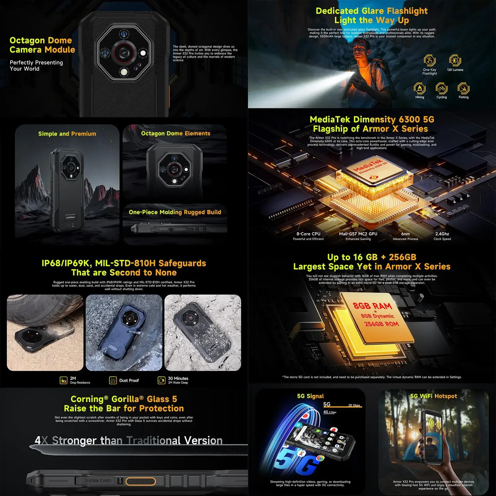 Фото Прочный смартфон Ulefone Armor X32 Pro 5G, Android 14 №3