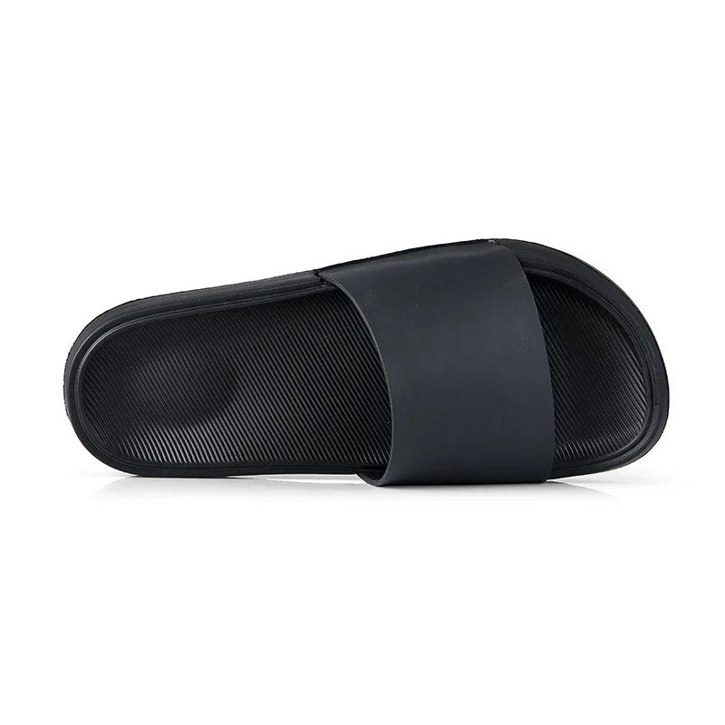 Летние мужские нескользящие мягкие тапочки из ЭВА шлепанцы черно-белые дешевые