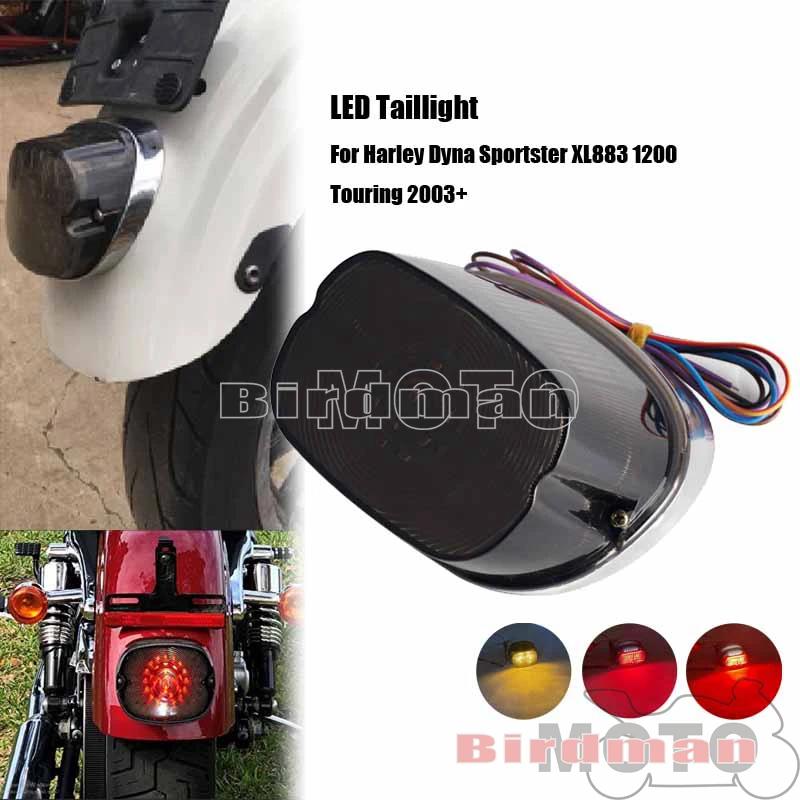 

Smoked Tail Lights LED Brake Turn Signal Running Light Lamp For Harley FXST FXSTS FXSTB FXSTC FLST F FLSTSB FLSTC 2003-later