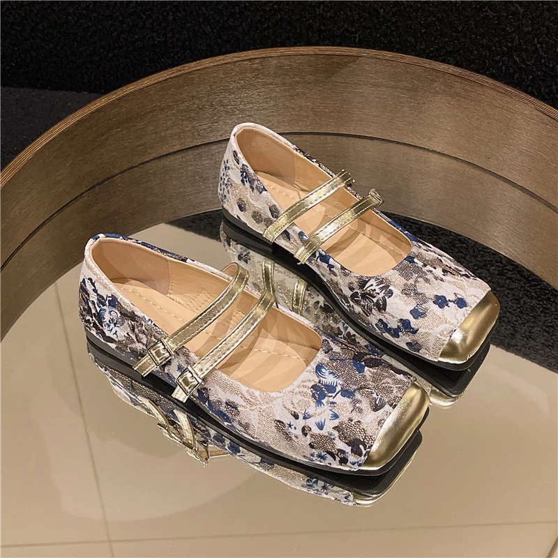 Туфли-лодочки женские с квадратным носком дизайнерская модная обувь Мэри Джейн