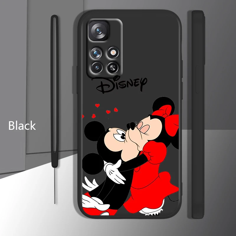 

Mickey Minnie Love Phone Case For Xiaomi Redmi K50 Gaming 10 9 9A 9T 9AT 8 8A 7 6 Pro 4G 5G Liquid Rope Candy Cover Coque Capa