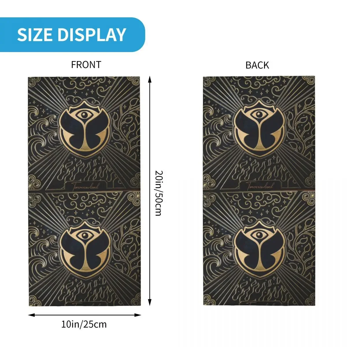 Бандана на заказ Tomorrowland зимняя теплая повязка шею ветрозащитная накидка шарф для