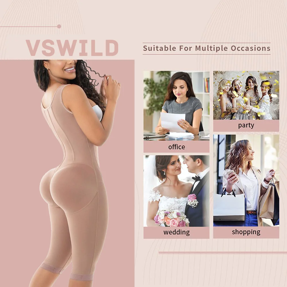 Fajas Colombianas Shapers Women High Waist Body Shapewear Compression Garment Knee Length Corset Body Lingerie Корсет Slimming