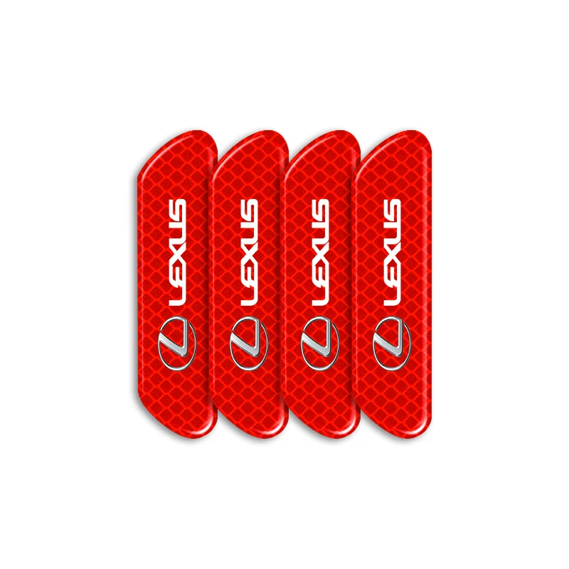 

4 шт./компл. автомобильные светоотражающие полосы, предупреждающие 3D наклейки, Стайлинг автомобиля для Lexus GX460 CT200H ES Fsport GS GX IS LS LX NX RX UX CT RX350