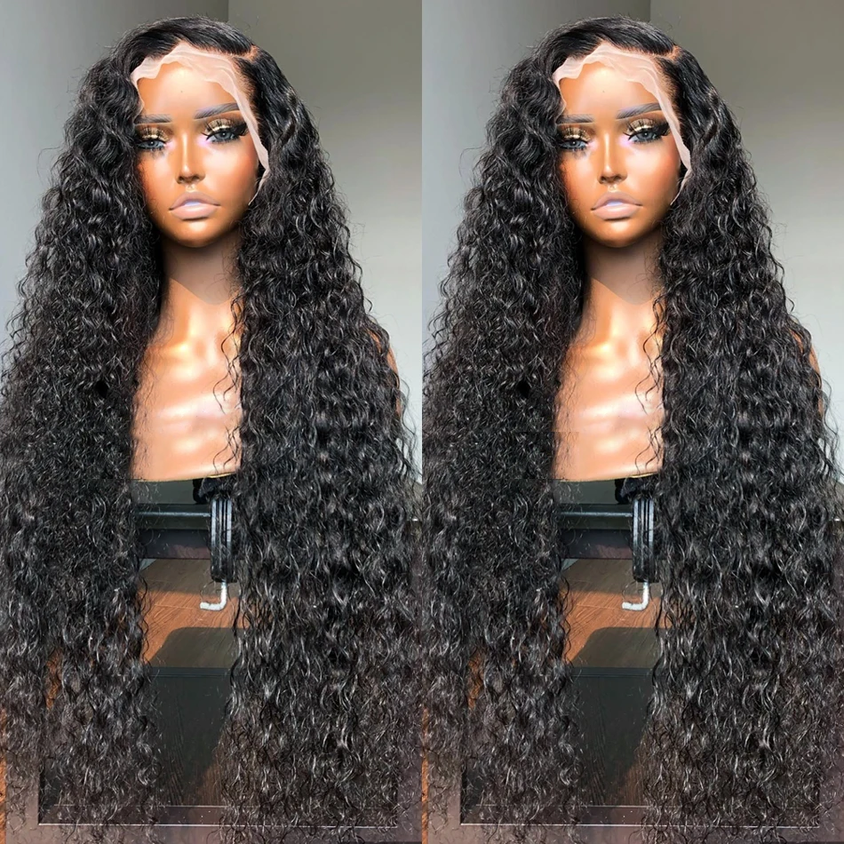 

Deep Wave Wigs for Women Human Hair Wig Lace Frontal 13x4 Water Wave Wig Pre Plucked Curly Front Wigs Perruque Cheveux Humain