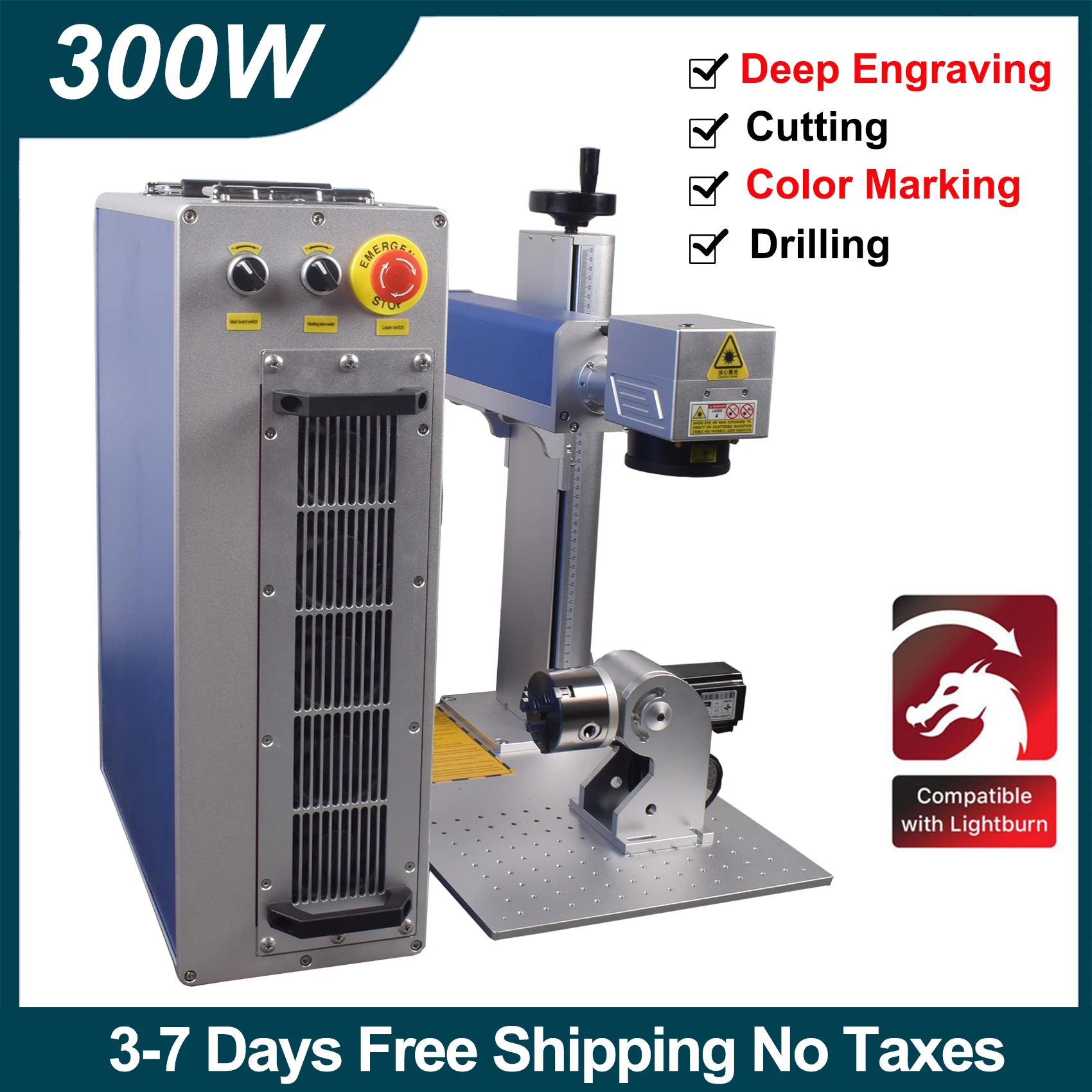 300 Вт JPT Mopa волоконный лазерный гравировальный станок волоконная лазерная