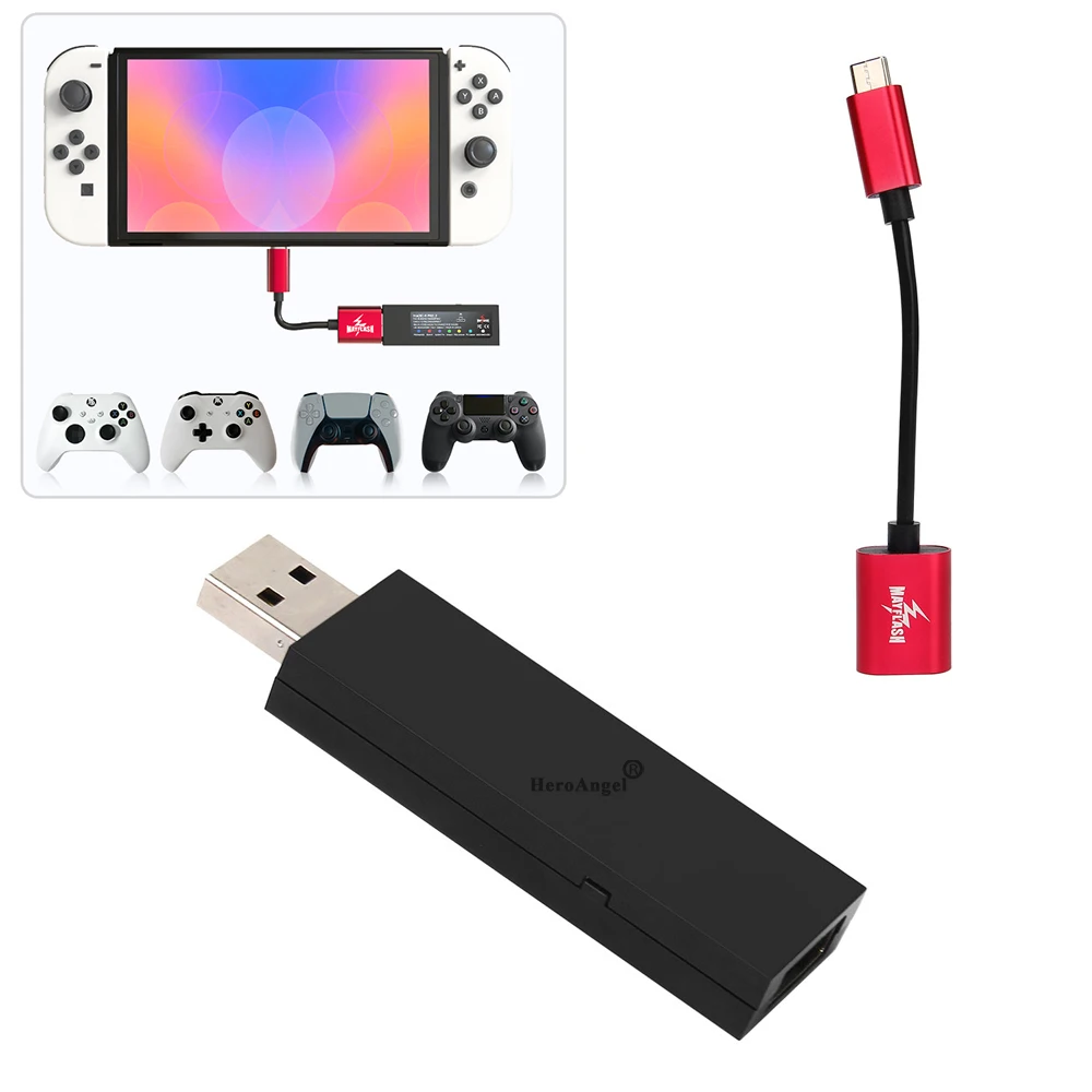 Беспроводной USB-адаптер Mayflash Magic-S Pro 2 для контроллеров PS4/PS3/Xbox One Nintendo Switch/PC/NEOGEO MINI -