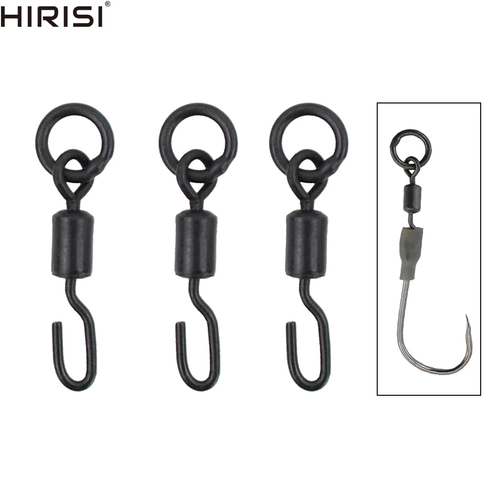50 x Carp Fishing Swivel and Snap Hook Swivel Fishing Accessories AE008