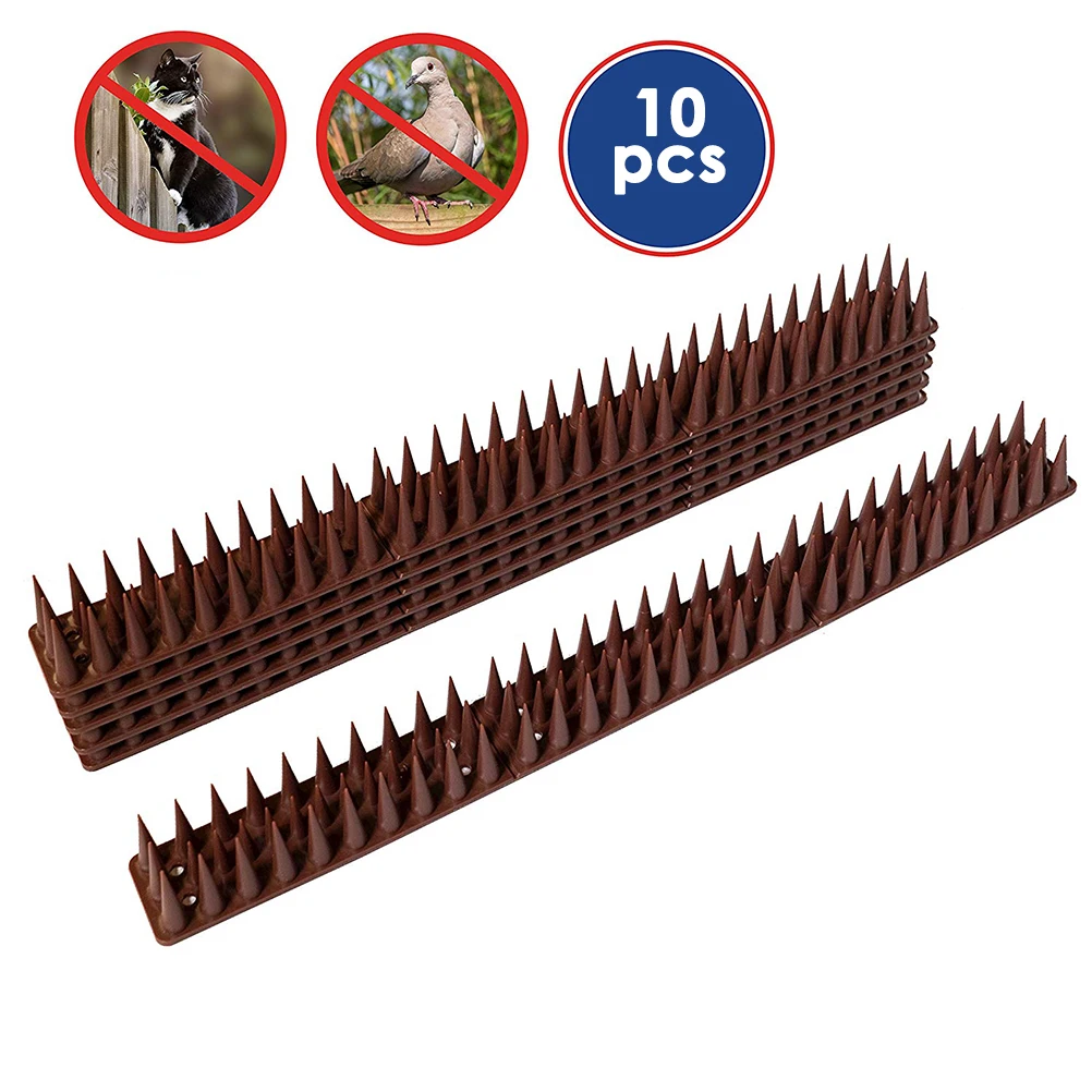 

10PCS Bird Repellant Spikes Anti-Climb Repellent Strips Cat Repellant Spike for Garden Railings