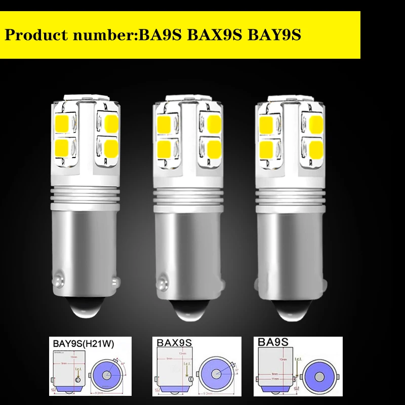 Светодиодные лампы H21W BAY9S BA9S BAX9S без ошибок для автомобильного резервного копирования фотоосвещения номерного знака Внутренняя купольная л... (art.: 3920bdaf332b2) - 3920bdaf332b2