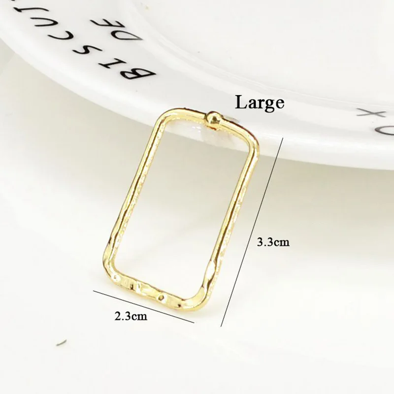 10Pcs/Lot Alloy Geometric Irregular Pendant Rectangular Round Simple Pendant DIY Handmade Earrings Accessories Necklace Jewelry