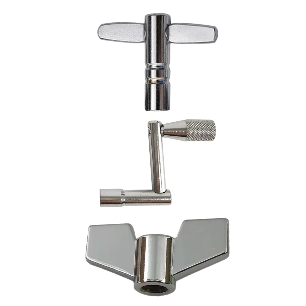 

3pcs Drum Keys Drum Tuning Keys Drum Set Adjustment Silver Wrenches Repairing Tools