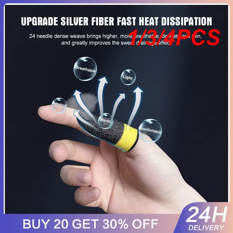 1/3/4 шт. игровые напальчники с защитой от пота