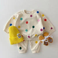 toddler baby girl dress autumn new boy balloon print sports sweatshirt set for children cotton casual kids clothes girls outfits