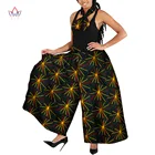 Дамская одежда, брюки с принтом Дашики, широкие брюки, женские брюки с высокой талией, одежда в африканском стиле для женщин, большой размер 6xl wy8172