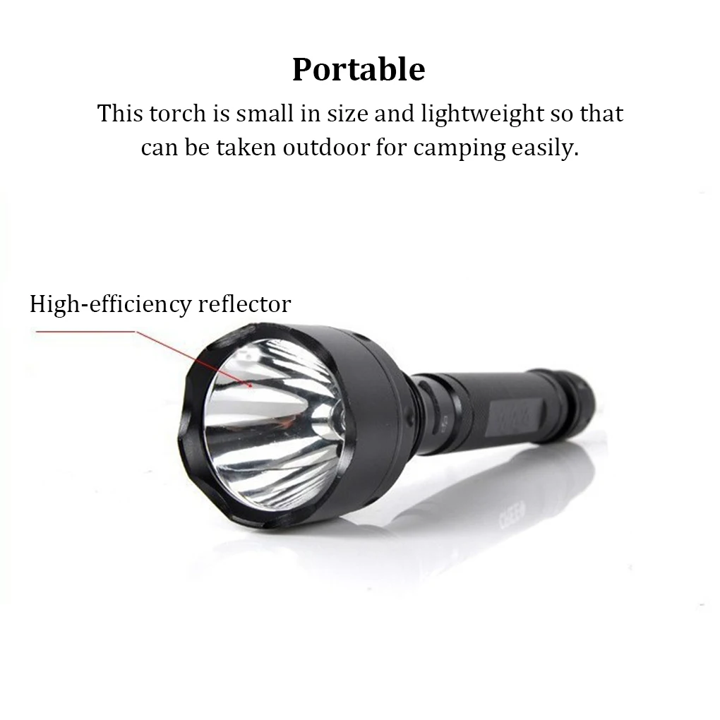 

Flashlight Dimmable Aluminum Alloy Lamp Powerful Torch Outdoor Hiking