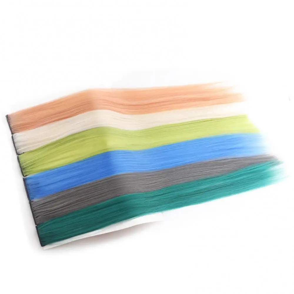 

Женские многоцветные длинные прямые Висячие уши парик для вечерние удлинитель волос