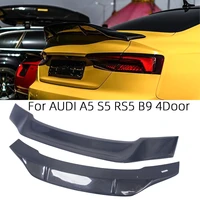 for 2017 2023 audi a5 s5 rs5 b9 4door sportback rhksm4 style carbon fiber rear spoiler trunk wing