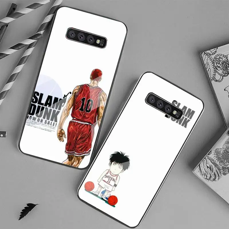 

Cartoon THE FIRST SLAM DUNK Phone Case Phone Case Tempered Glass For Samsung S20 Ultra S9 S10 Note 8 9 10 Plus Pro Cover